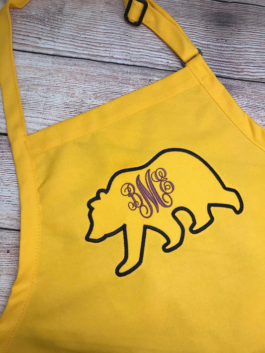 Adult Apron, Baking Apron, Adult Personalized Apron ,Embroidered Apron, Mama Bear Apron, Womens Apron, Monogram Apron, Mother's Day Gift