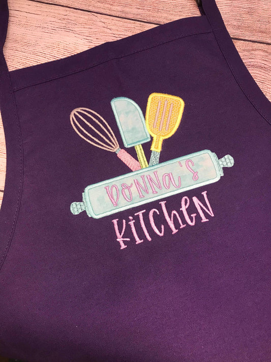 Adult Apron, Baking Apron, Adult Personalized Apron ,Embroidered Apron,  Womens Apron, Cooking Apron