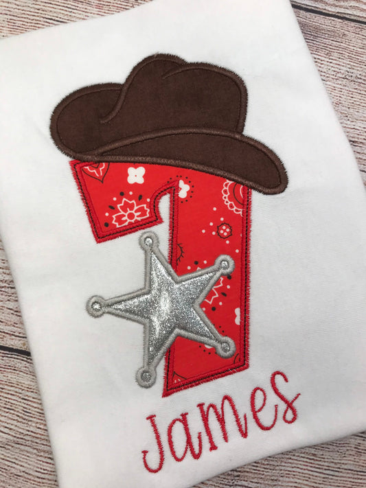 Boys Cowboy Birthday, Boys Birthday, Boys Cowboy Shirt, Boys Personalized Shirt, 6th Birthday, Sixth Birthday, Cowboy theme birthday,Western