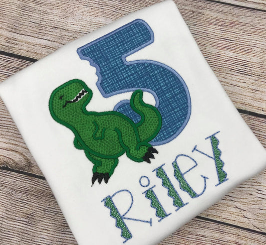 Boys Dinosaur Birthday, Boys Birthday, Boys Dinosaur Shirt, Boys Personalized Shirt, 5th Birthday, Fifth Birthday, Dinosaur theme birthday