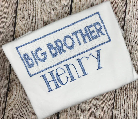 Boys Big Brother Shirt, Brother shirt, Boys Brother Shirt, Big Brother Shirt , Little brother Shirt , Smocked Shirt, Faux Smock Shirt